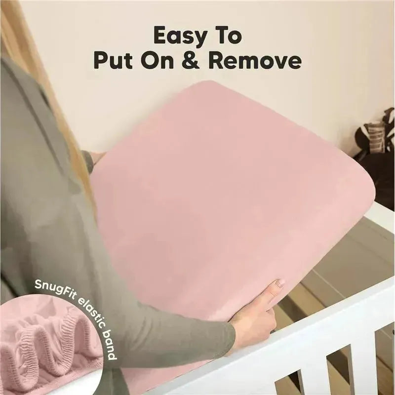 Keababies - 2-Pack Organic Cotton Fitted Crib Sheet, Rose Image 4