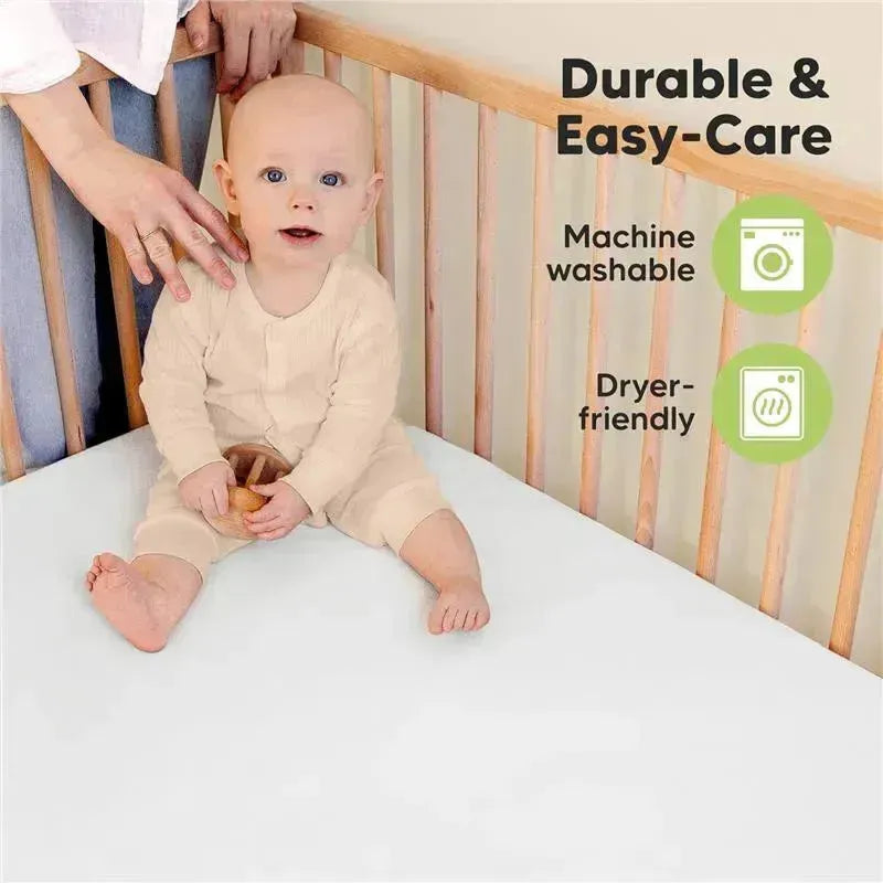 Keababies - 2-Pack Organic Cotton Fitted Crib Sheet, Rose Image 7