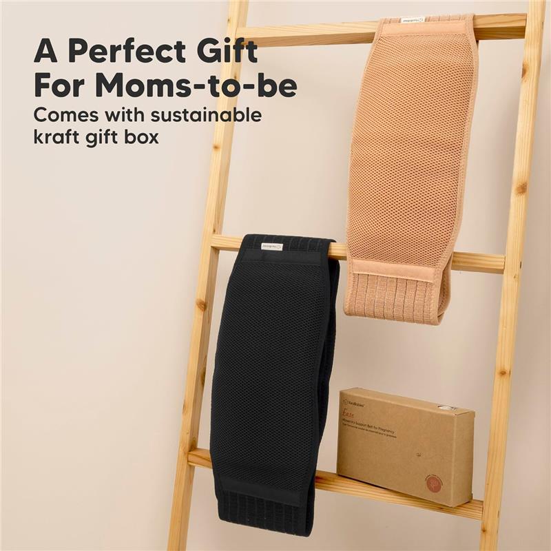 KeaBabies - Maternity Belly Bands for Pregnant Women, Black Image 2
