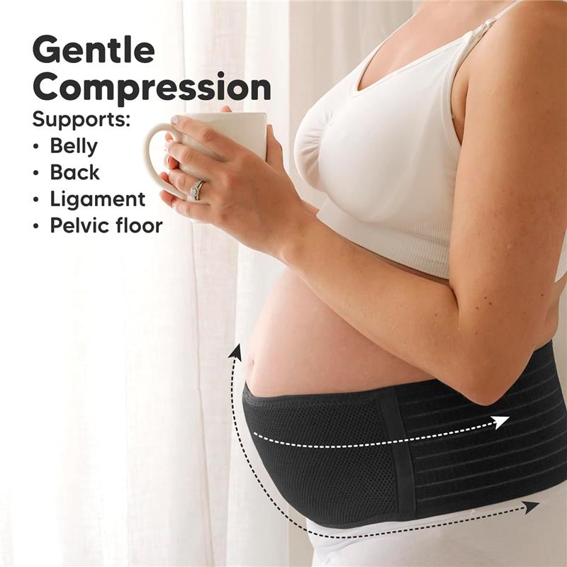 KeaBabies - Maternity Belly Bands for Pregnant Women, Black Image 7