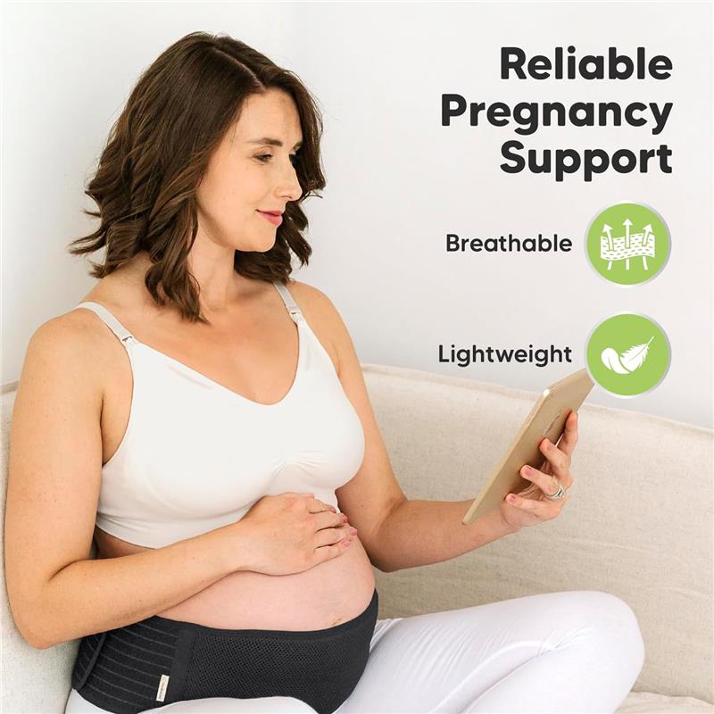 KeaBabies - Maternity Belly Bands for Pregnant Women, Black Image 8