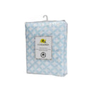 KidiComfort Cotton Fitted Crib Sheet, Blue Diamond Image 1