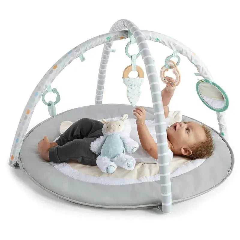 Ingenuity - Sheppy’s Spot Ultra Plush Baby Activity Gym & Tummy Time Mat Image 4