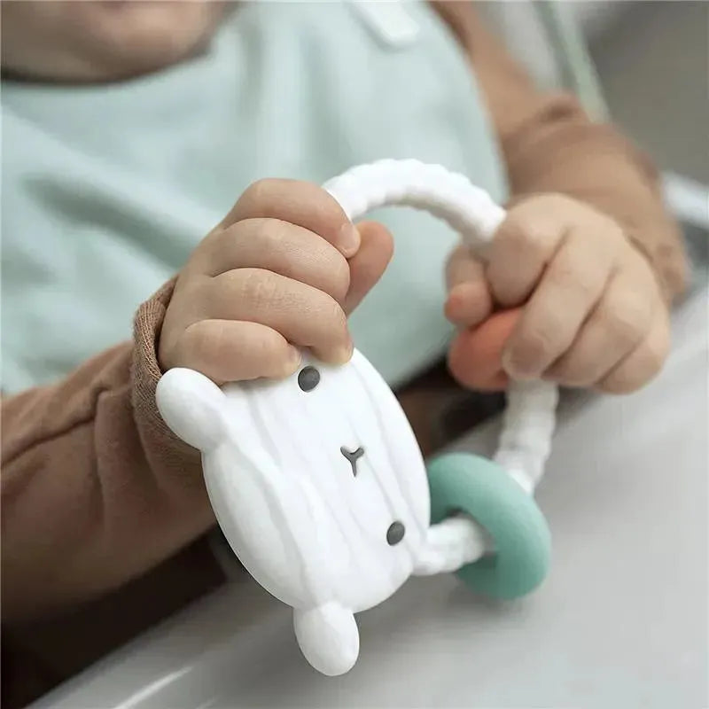 Ingenuity - Soothing Sheppy Baby Teether Toy with Activity Rings Image 2