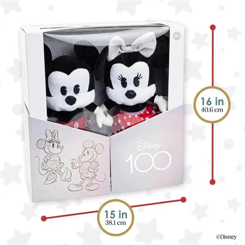 Kids Preferred - Disney 100 Anniversary Baby Mickey Mouse and Minnie Mouse 2 Piece Plush Collector Set Image 4