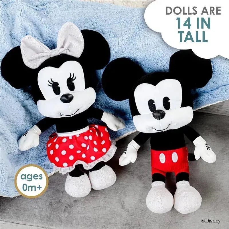 Kids Preferred - Disney 100 Anniversary Baby Mickey Mouse and Minnie Mouse 2 Piece Plush Collector Set Image 5