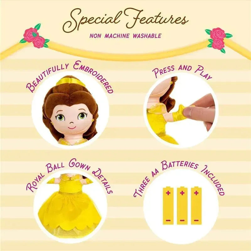 Kids Preferred - Disney Dancing Belle Stuffed Animal Plush Toy That Dances with Music Image 5