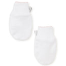 Kissy Kissy - Baby Boy Dots Print Mittens, White/Pink Image 1