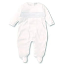 Kissy Kissy - Baby Boy Footie with Hand Smocking, White Image 1