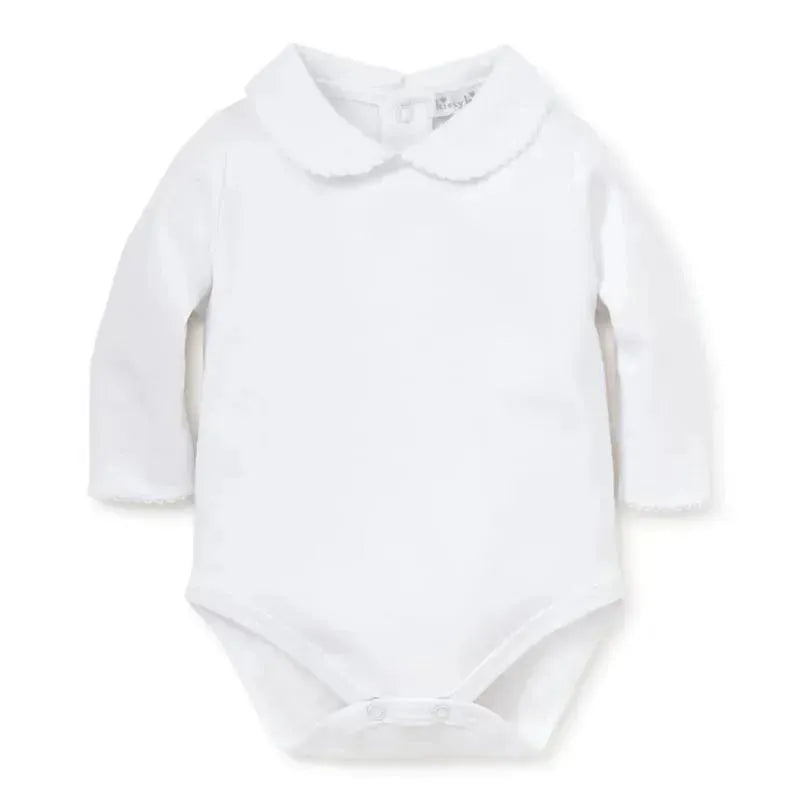 Kissy Kissy - Baby Girl Long Sleeve Bodysuit With Bebe Collar, White Image 1