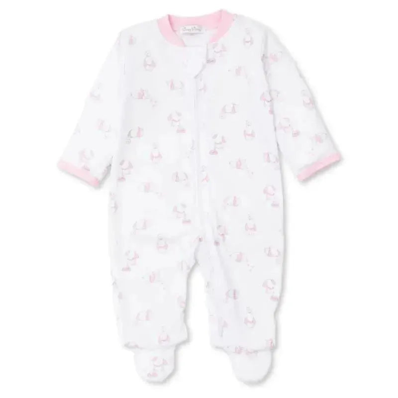 Kissy Kissy - Peppy Pups Zip Footie, Pink Image 1