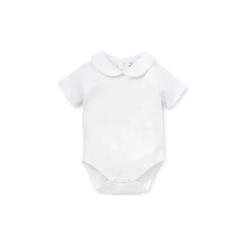 Kissy Kissy - Baby Short Sleeve Bodysuit With Bebe Collar, White Image 1