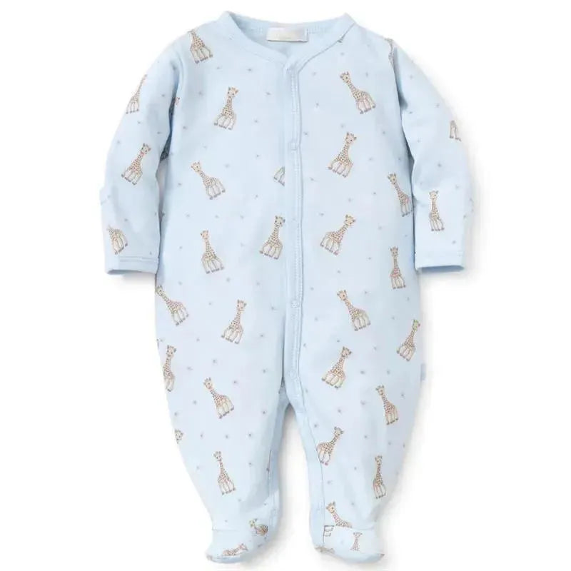 Kissy Kissy - Sophie La Girafe Print Footie, Light Blue Image 1