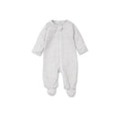 Kissy Kissy - Baby Neutral Stripe Footie With Zip, Silver Image 1