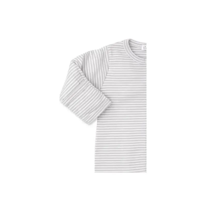 Kissy Kissy - Baby Neutral Stripe Footie With Zip, Silver Image 2