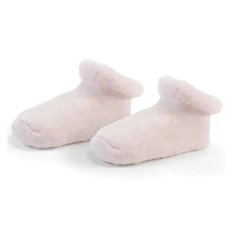 Kushies Baby - 2Pk Girl Blush Solid & Hearts Socks Terry, 3/6M Image 2