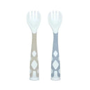 Kushies Baby - Silibend Forks, 2pack, Sand / Blue Image 1