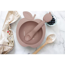 Kushies - Silibowl Silicone Bowl and Spoon, Pink Image 3