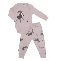 Kushies Wild & Free Bodysuit & Pant Set - Pink Unicorn Image 1