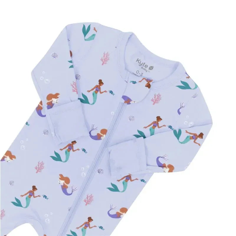 Kyte Baby - Baby Zippered Footie In Mermaid Image 3