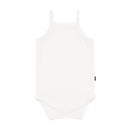 Kyte Baby - Ribbed Spaghetti Strap Bodysuit In Cloud, 6-12M Image 2