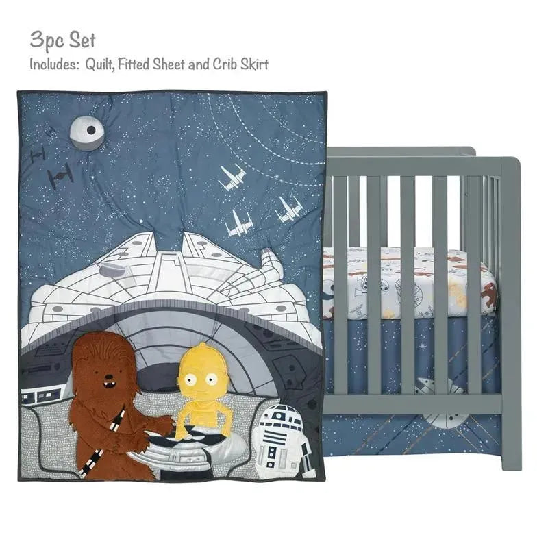 Lambs & Ivy - 3Pk Baby Bedding Set Stars Wars Millennium Falcon Image 2