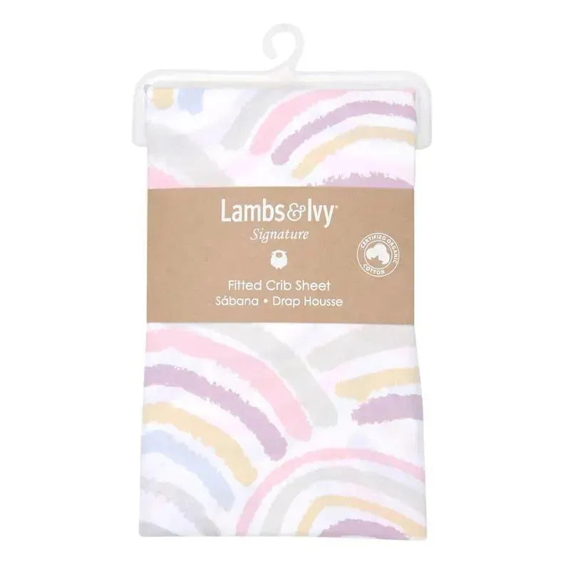 Lambs & Ivy - Baby Fitted Sheet, Rainbow Image 3