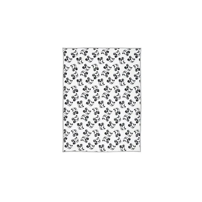 Lambs & Ivy Black & White Mickey Mouse Baby Blanket Image 3