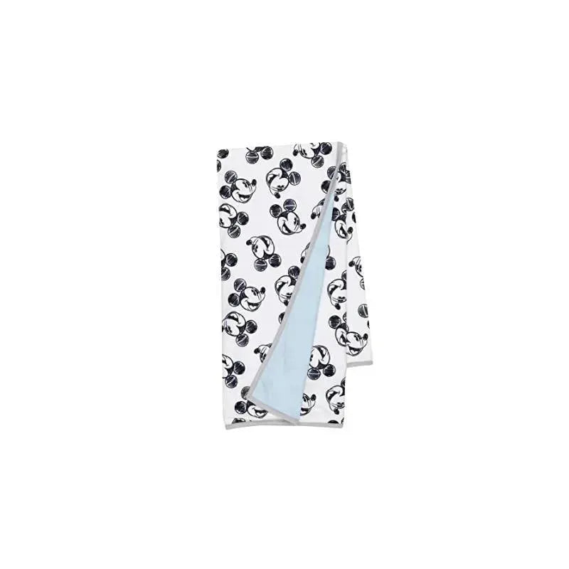 Lambs & Ivy Black & White Mickey Mouse Baby Blanket Image 4