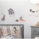 Lambs & Ivy - Bow Wow Gray/Beige Dog/Puppy with Doghouse Wall Decals/Stickers Image 5