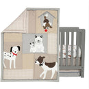 Lambs & Ivy - Bow Wow Gray/Tan Dog/Puppy Nursery 3Pk Baby Crib Bedding Set Image 4