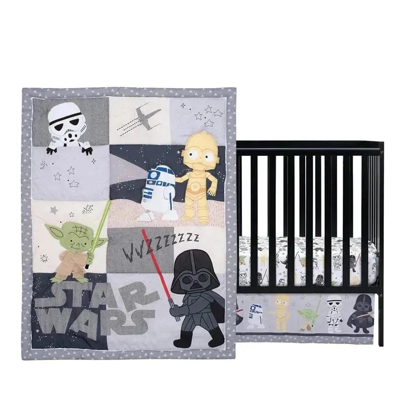 Lambs & Ivy - Classic 3Pk Baby Crib Bedding Set, Yoda/Darth Vader Image 8