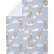 Lambs & Ivy - Disney Hunny Bear Winnie The Pooh Gray Soft Sherpa Baby Blanket Image 2