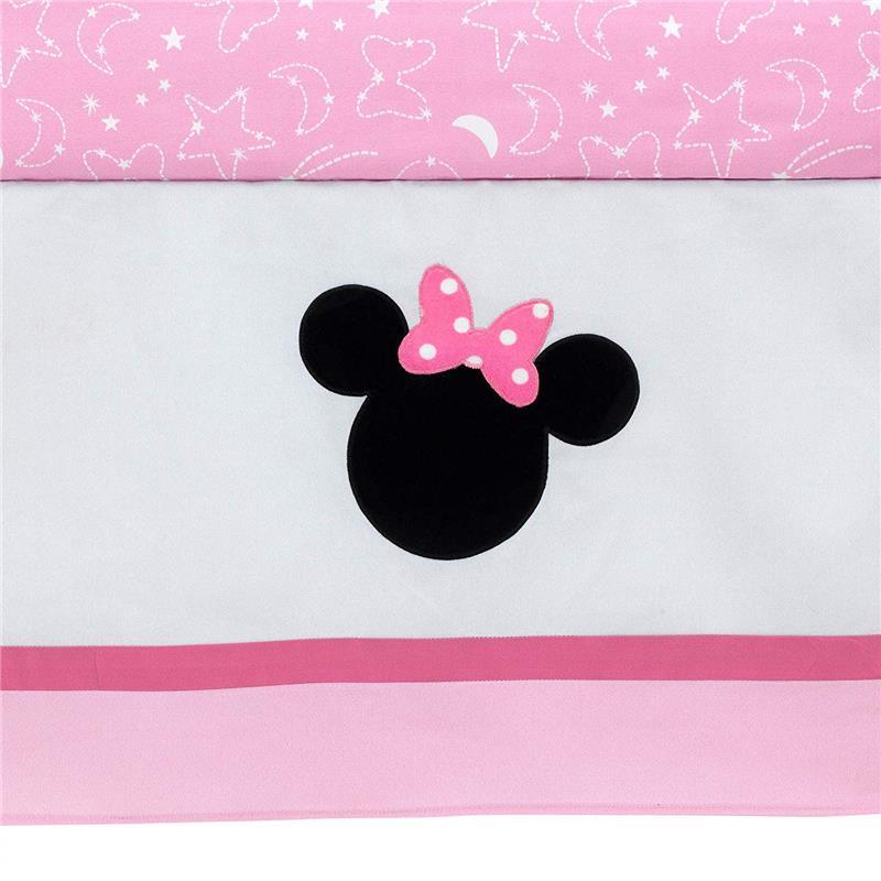 Lambs & Ivy Disney Minnie Mouse 4-Piece Crib Bedding Set, Gray/Pink Image 13
