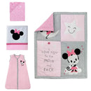 Lambs & Ivy - 4Pk Disney Baby Minnie Mouse Nursery Crib Bedding Set, Pink Image 3
