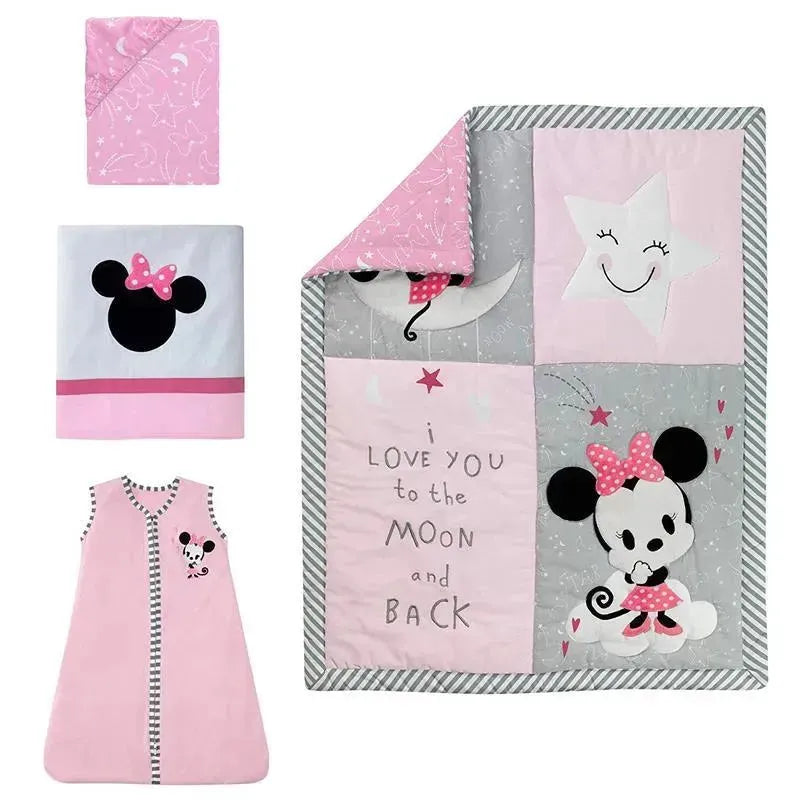 Lambs & Ivy - 4Pk Disney Baby Minnie Mouse Nursery Crib Bedding Set, Pink Image 3