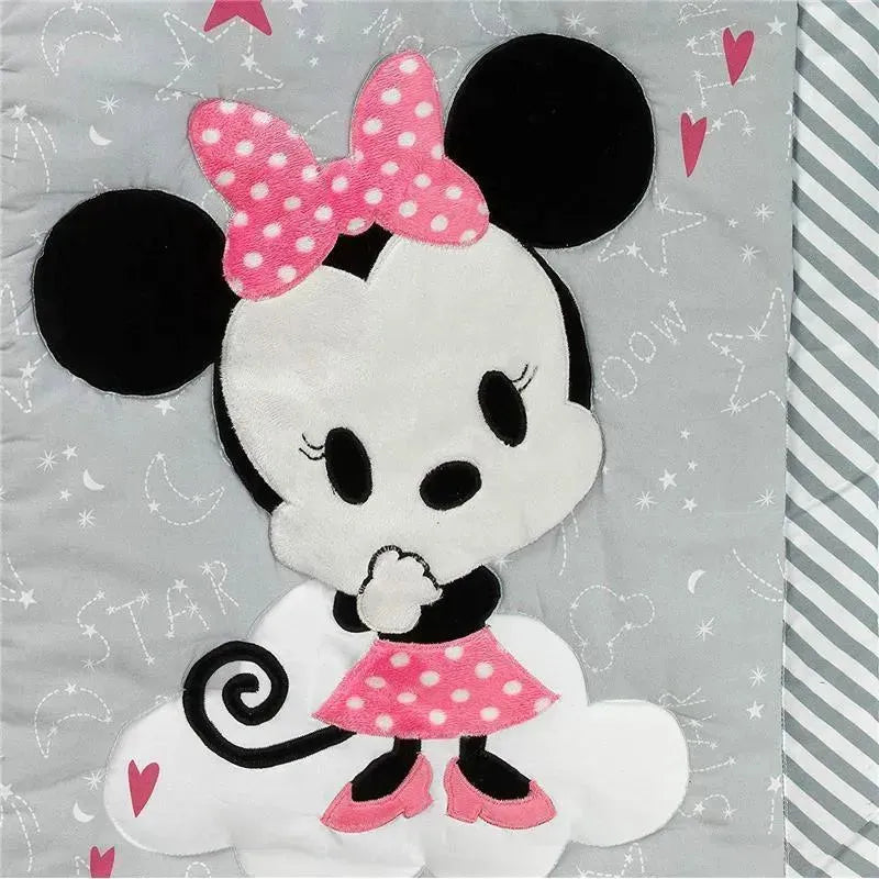 Lambs & Ivy - 4Pk Disney Baby Minnie Mouse Nursery Crib Bedding Set, Pink Image 5