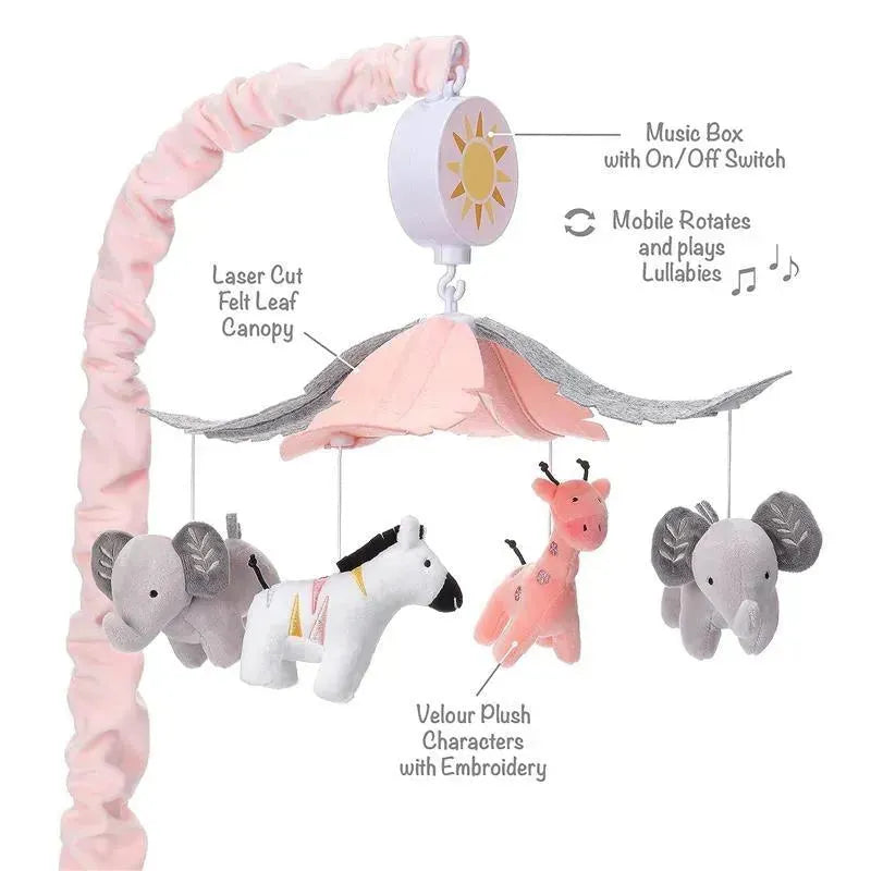 Lambs & Ivy - Jazzy Jungle Safari Animals Musical Baby Crib Mobile Image 3