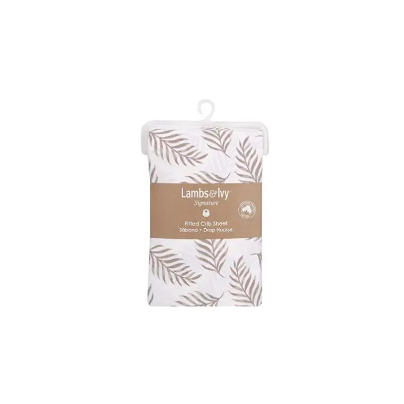 Lambs & Ivy Leaves Baby Crib Fitted Sheet Image 4