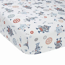 Lambs & Ivy Robbie Robot Crib Sheet Image 1