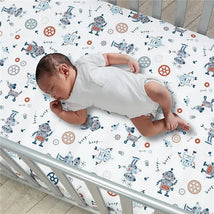 Lambs & Ivy Robbie Robot Crib Sheet Image 2