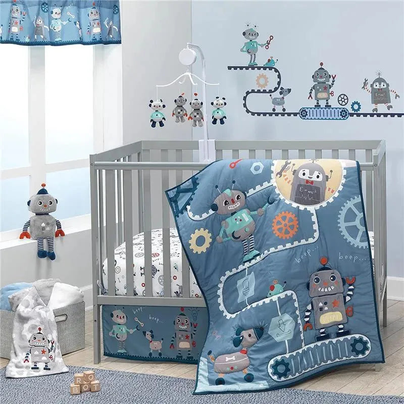 Lambs & Ivy Robbie Robot Crib Sheet Image 4