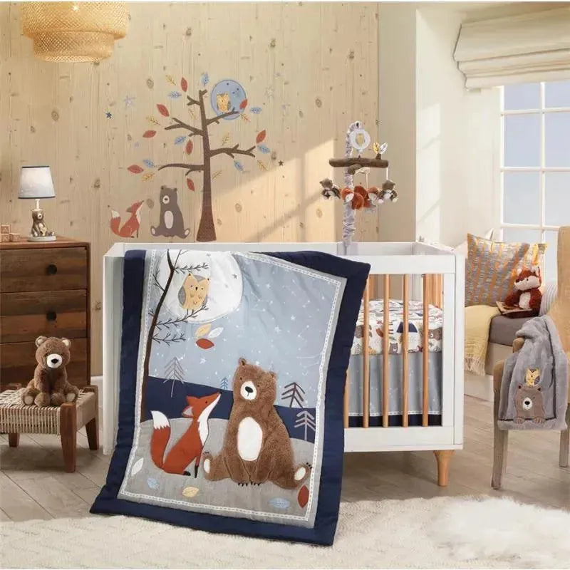 Lambs & Ivy - Sierra Sky Brown Bear/Fox Musical Baby Crib Mobile Soother Toy Image 5