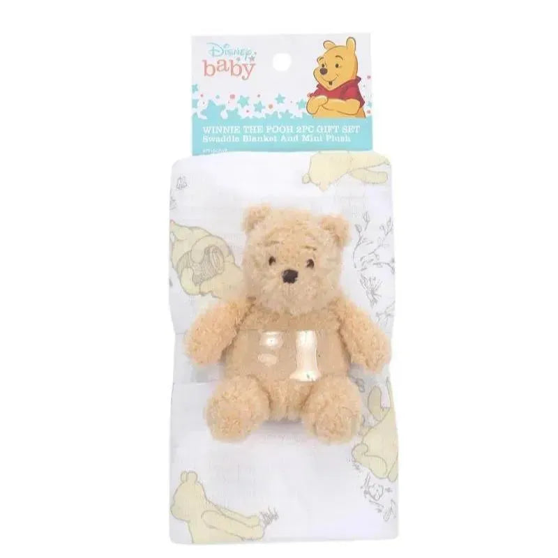 Lambs & Ivy Swaddle Blanket & Plush Toy Gift Set, Winnie The Pooh Image 6