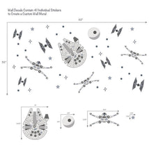 Lambs & Ivy - Wall Decal, Stars Wars Millennium Falcon Tie Fighters Image 3