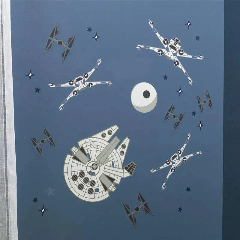 Lambs & Ivy - Wall Decal, Stars Wars Millennium Falcon Tie Fighters Image 3