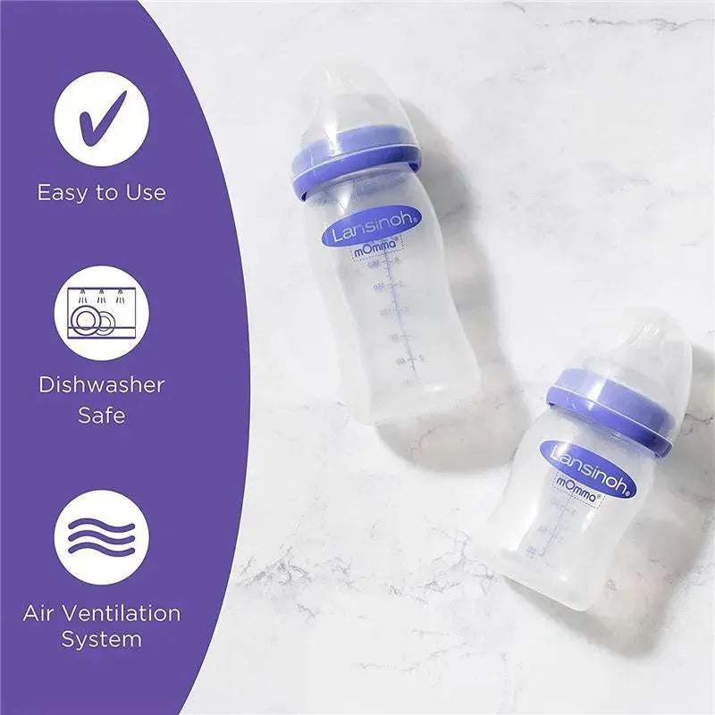 Lansinoh - Breastfeeding Bottles with NaturalWave Nipple, 8Oz Image 4