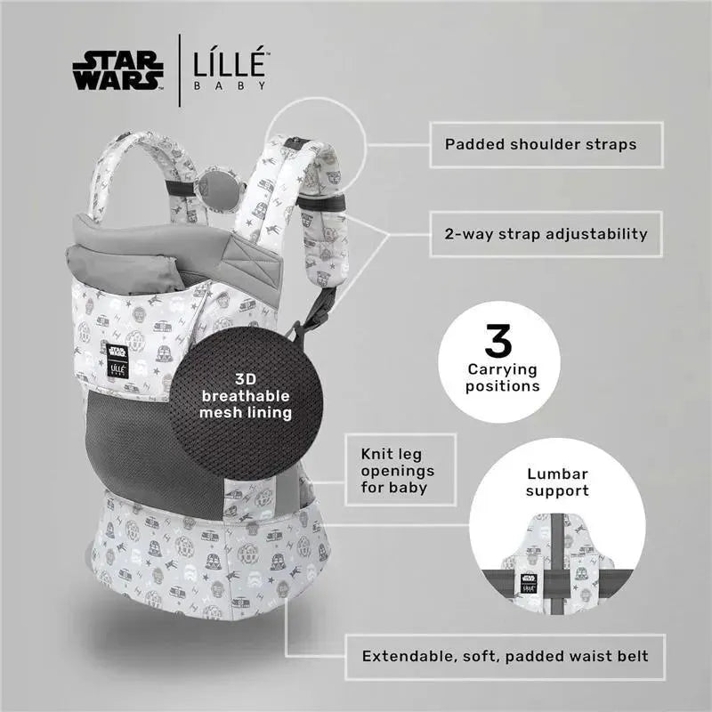 Líllé Baby - 3-in-1 Ergonomic CarryOn for Children 25-60 lbs, Disney's Star Wars, Galaxy Far Far Away Image 4