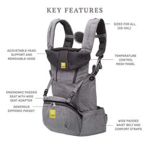 Lille Baby - Seatme All Seasons Baby Carrier Heathered Grey Image 2