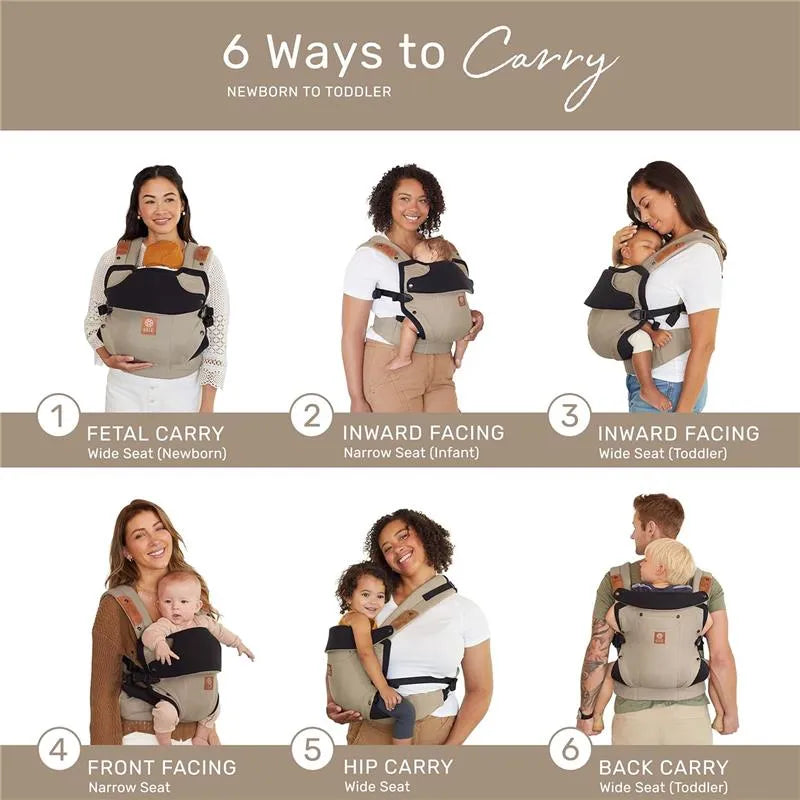 Líllébaby - Elevate 6-In-1 Linen Blend Baby Carrier, Warm Sand Image 4